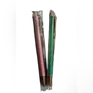 Glittery Pink and Green Pens